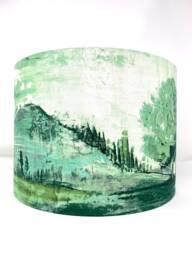 Tuscany Landscape Lampshade Italy Countryside Green Light Shade - thumbnail 1