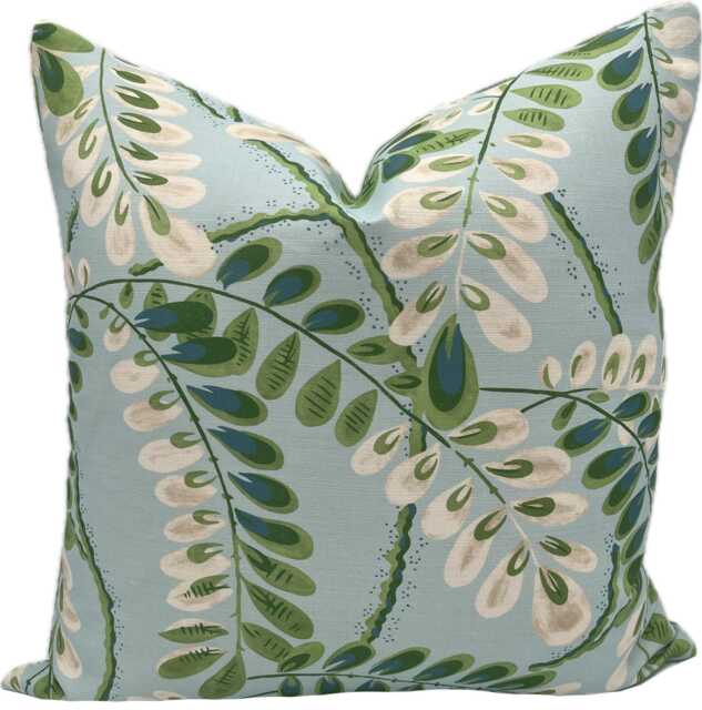Thibaut Augusta Turquoise Double Sided Cushion Cover Pillow Cover - image 1