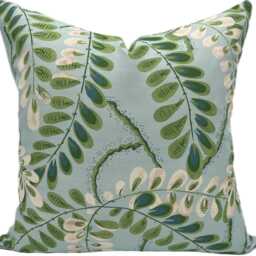 Thibaut Augusta Turquoise Double Sided Cushion Cover Pillow Cover - thumbnail 2