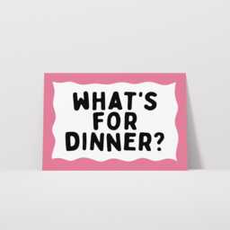 What's For Dinner?, Kitchen Quote Print, Typography Fun Prints, Home Decor, Wall Poster, Dining Room Prints /Unframed - thumbnail 3