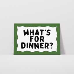 What's For Dinner?, Kitchen Quote Print, Typography Fun Prints, Home Decor, Wall Poster, Dining Room Prints /Unframed - thumbnail 2