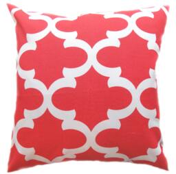 Coral & Red Pillow Cover - Modern Geometric, Nautical Throw Outdoor - thumbnail 1
