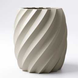 Pen Holder - Spiral Textured Desk Pot Custom Colours - thumbnail 3
