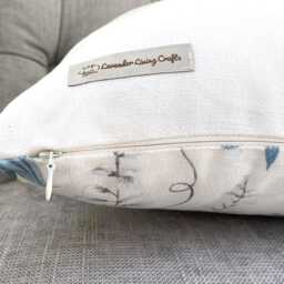 Laura Ashley Parterre Seaspray Blue Cushion, Handmade With The Original Cotton/Linen - thumbnail 2