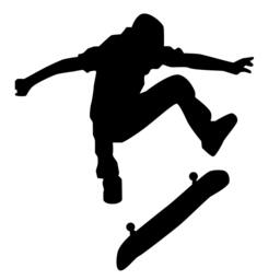 Skateboarder Silhouette Sports - Wall Decal Custom Vinyl Art Stickers - thumbnail 3