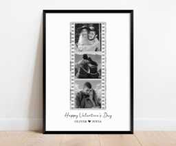 Personalised Valentines Polaroid Photo Print Gift. Wall Art, Couple Frame, Gift For Him Or Her - thumbnail 1