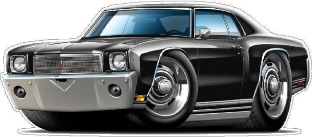 1970 Chevy Monte Carlo Wall Decal Classic Car Photo Decor - image 1
