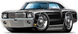 1970 Chevy Monte Carlo Wall Decal Classic Car Photo Decor - thumbnail 1