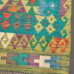 Kilim Rug Classic, Handmade Artisan Afghan Turkish Persian Qashqai Navajo Bohemian Natural Wool Flatweave Multicolour 191x154 cm - thumbnail 4