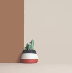 Large Wooden Indoor Plant Pots, Plant Holders Gift For Lover, Apartment Decoration Idea, Geometric Design, Minimalist & Modern Home - thumbnail 1