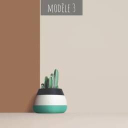 Large Wooden Indoor Plant Pots, Plant Holders Gift For Lover, Apartment Decoration Idea, Geometric Design, Minimalist & Modern Home - thumbnail 4