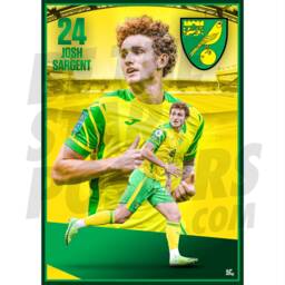 Norwich City Fc Sargent 21/22 Action Poster - Officially Licensed Product A4/A3 + Framed Option - thumbnail 1