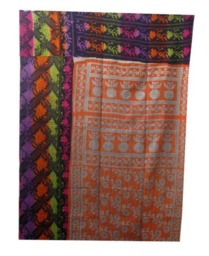 Vintage Floral Kantha Quilt Handmade Bohemian Cotton Throw - 56x80 Inches - thumbnail 3