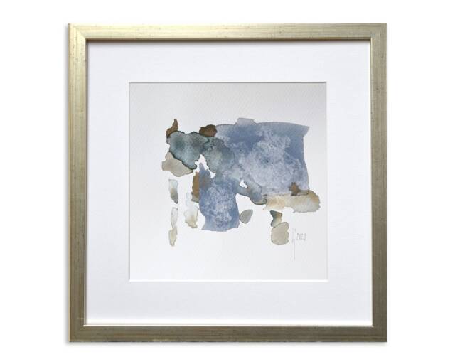 Abstract Watercolor Painting, Framed Modern Minimalist Wall Art - image 1