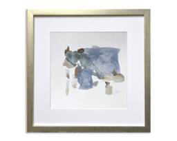 Abstract Watercolor Painting, Framed Modern Minimalist Wall Art - thumbnail 1