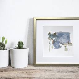 Abstract Watercolor Painting, Framed Modern Minimalist Wall Art - thumbnail 4