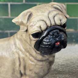 Concrete French Bulldog Sculpture Stone Dog Statue Cement Decor Pet Ornament Figurine Memorial - thumbnail 4