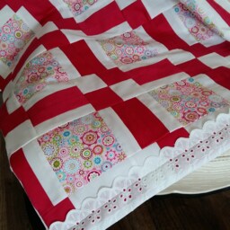 Raspberries Dessert/Baby Girl Gift/Personalised Gift/Patchwork Quilt/Birthday Presents/Baby Blankets/Handmade - thumbnail 4
