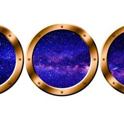 Vwaq Spaceship Window Wall Decals For Kids Rooms - Outer Space Galaxy Stickers - Spw27 - thumbnail 4