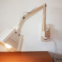 "Wooden Wall Lamp ""Crane" - thumbnail 2