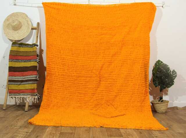 Handmade Moroccan Wedding Blanket Set Cotton Berber With Sequins - image 1