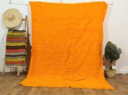 Handmade Moroccan Wedding Blanket Set Cotton Berber With Sequins - thumbnail 1