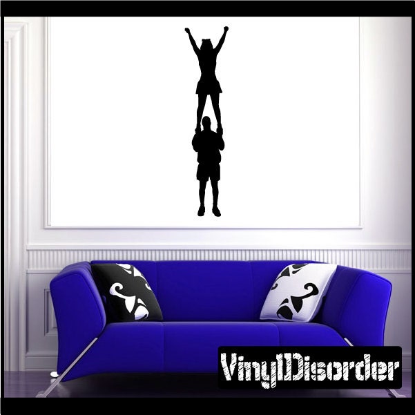 Cheerleading Vinyl Wall Decal Or Car Sticker - Cheerleadingsil003Et - image 1