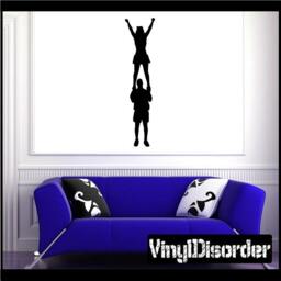 Cheerleading Vinyl Wall Decal Or Car Sticker - Cheerleadingsil003Et - thumbnail 1