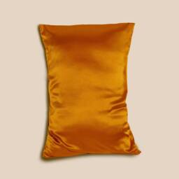 Muraki 100% Pure 22 Momme Mulberry Silk Pillowcase For Hair & Skin- Soft Queen Size Pillow Cover With Envelope Closure - Burnt Orange - thumbnail 3