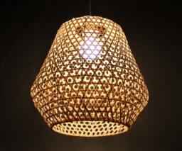 Handwoven Bamboo Pendant Light Rustic Chandelier Lighting Fixture
