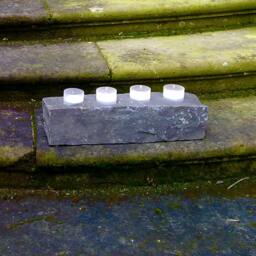 4 Candle Holders For Large Tea Lights With 5 & 10 cm Tall Glass Inserts - thumbnail 4