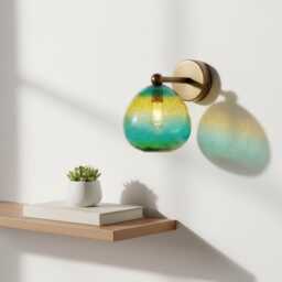 Blown Glass Wall Lamp - Bathroom Light Fixture Vanity Sconces Sconce Over Mirror Home