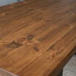 Walnut Stained Solid Wood Coffee Table - Handmade Custom-Size Living Room Table, 80-180cm, UK Made To Order, Free Delivery - thumbnail 2