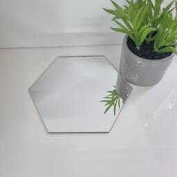Hexagon Acrylic Mirror Wall Art Personalized Engraving Options - thumbnail 2