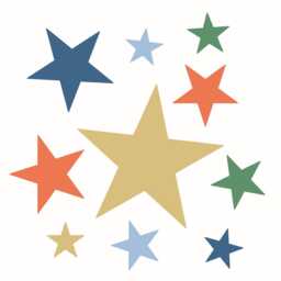 Large Star Wall Decals - Repositionable Fabric Peel & Stick Sticker Set For Kids' Rooms - thumbnail 2