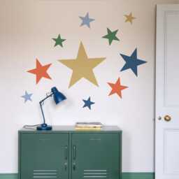 Large Star Wall Decals - Repositionable Fabric Peel & Stick Sticker Set For Kids' Rooms - thumbnail 3
