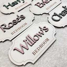 Kids Room Door Sign Personalised Bedroom Plaque For Children Nursery Name Wooden Baby Playroom Wall Decor Custom Gift Grandson - thumbnail 2