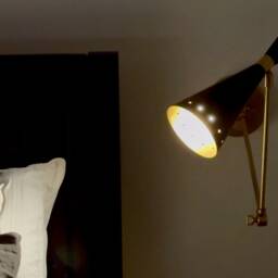 Mid Century Wall Sconce Light Lamp Black Lelo 3 , Handmade Brass Stilnovo Modern Light, Bed Reading Kitchen - thumbnail 2