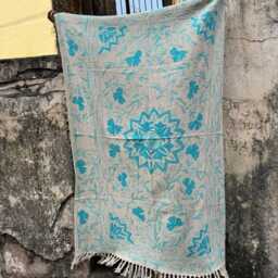 Suzani Inspired Cotton Tnt Sofa Throw Blanket - Stylish Decorative Home Accent - thumbnail 4