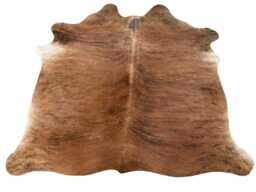 Medium/Large Sized Brindle Genuine Cowhide Rug, Hair On Hide Sold As Seen - thumbnail 1