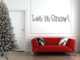 Let It Snow Christmas Quote - Vinyl Wall Art Sticker Decal Mural. Home, Decor, Mirror, Window Decoration