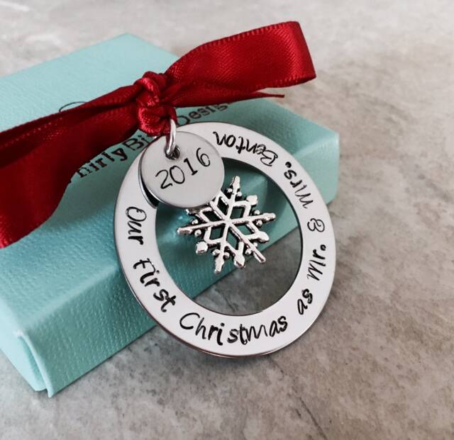 Personalized First Christmas Ornament, Mr. & Mrs. Wedding Gift