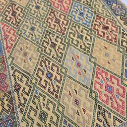 6x10 Colorful Handmade Afghan Kilim Rug, Boho Home Decor - thumbnail 2