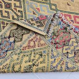 6x10 Colorful Handmade Afghan Kilim Rug, Boho Home Decor - thumbnail 4