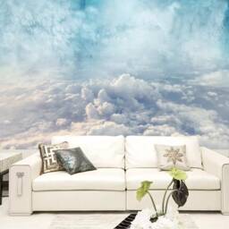 3D Cloud Wallpaper Mural, Peel & Stick Sky Wall Decor - thumbnail 2