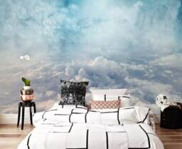 3D Cloud Wallpaper Mural, Peel & Stick Sky Wall Decor - thumbnail 1