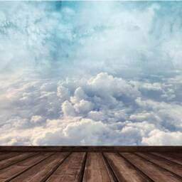 3D Cloud Wallpaper Mural, Peel & Stick Sky Wall Decor - thumbnail 3