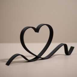 Freestanding Heart Ornament Line Art - Outline Set Home Decor Shelf Display Items - thumbnail 1