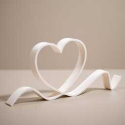 Freestanding Heart Ornament Line Art - Outline Set Home Decor Shelf Display Items - thumbnail 3