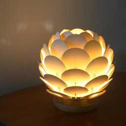 Newtable Lamp-Wooden Desk Lamp, Artichoke Lamp, Acorn Light, Bedside Table Lamp, Hop Light, Pine Cone Lamp - thumbnail 4